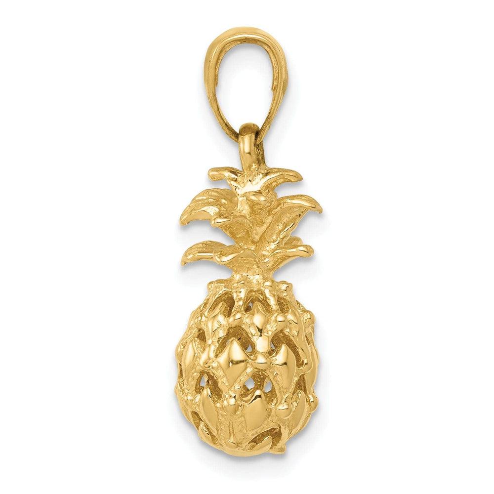 Lovely Rita's Pendants & Charms 14k Yellow Gold 3-D Pineapple Charm Pendant