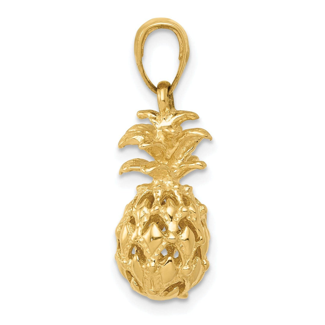 Lovely Rita's Pendants & Charms 14k Yellow Gold 3-D Pineapple Charm Pendant