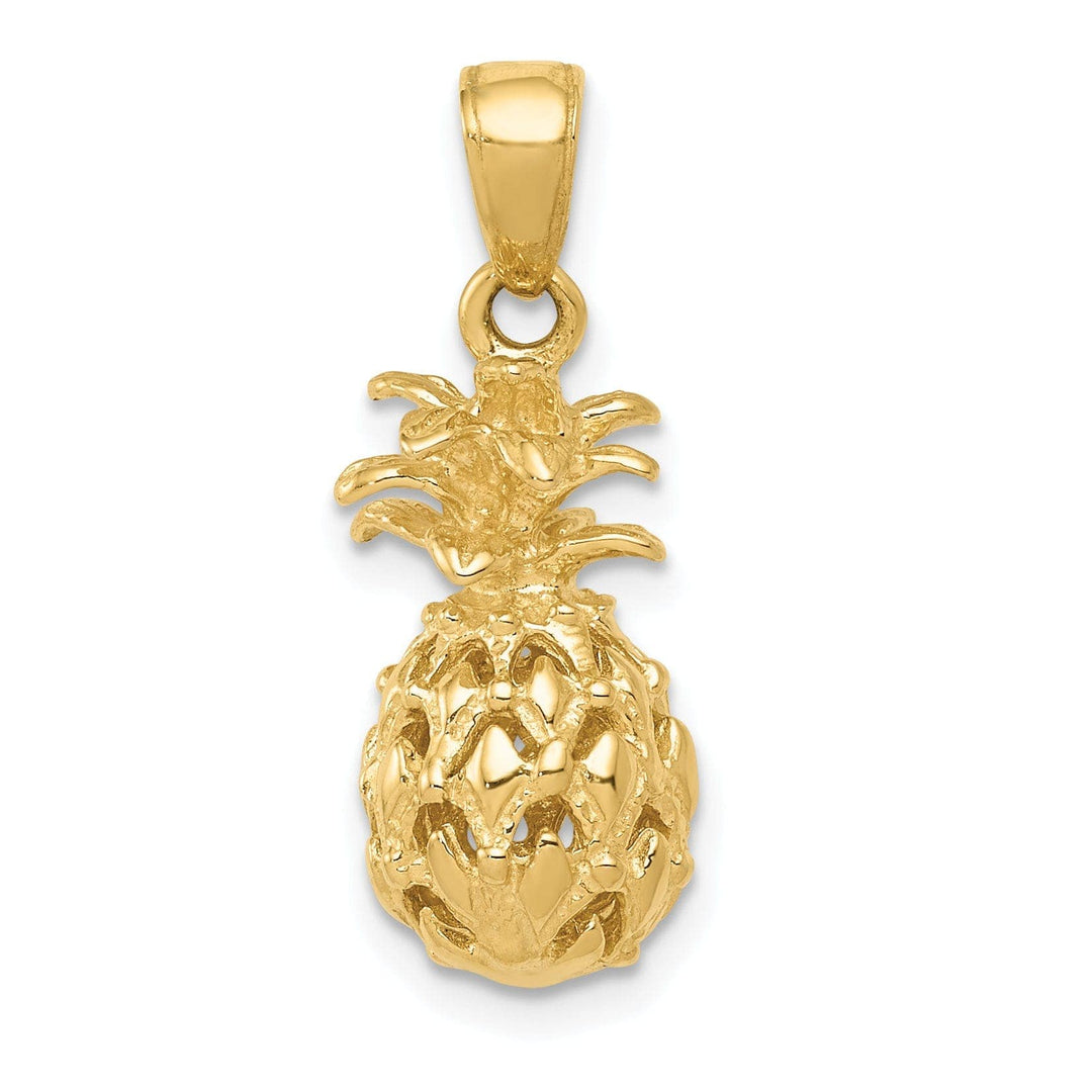 Lovely Rita's Pendants & Charms 14k Yellow Gold 3-D Pineapple Charm Pendant