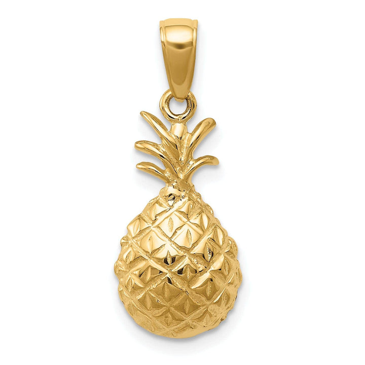 Lovely Rita's Pendants & Charms 14k Yellow Gold 3-D Pineapple Charm Pendant