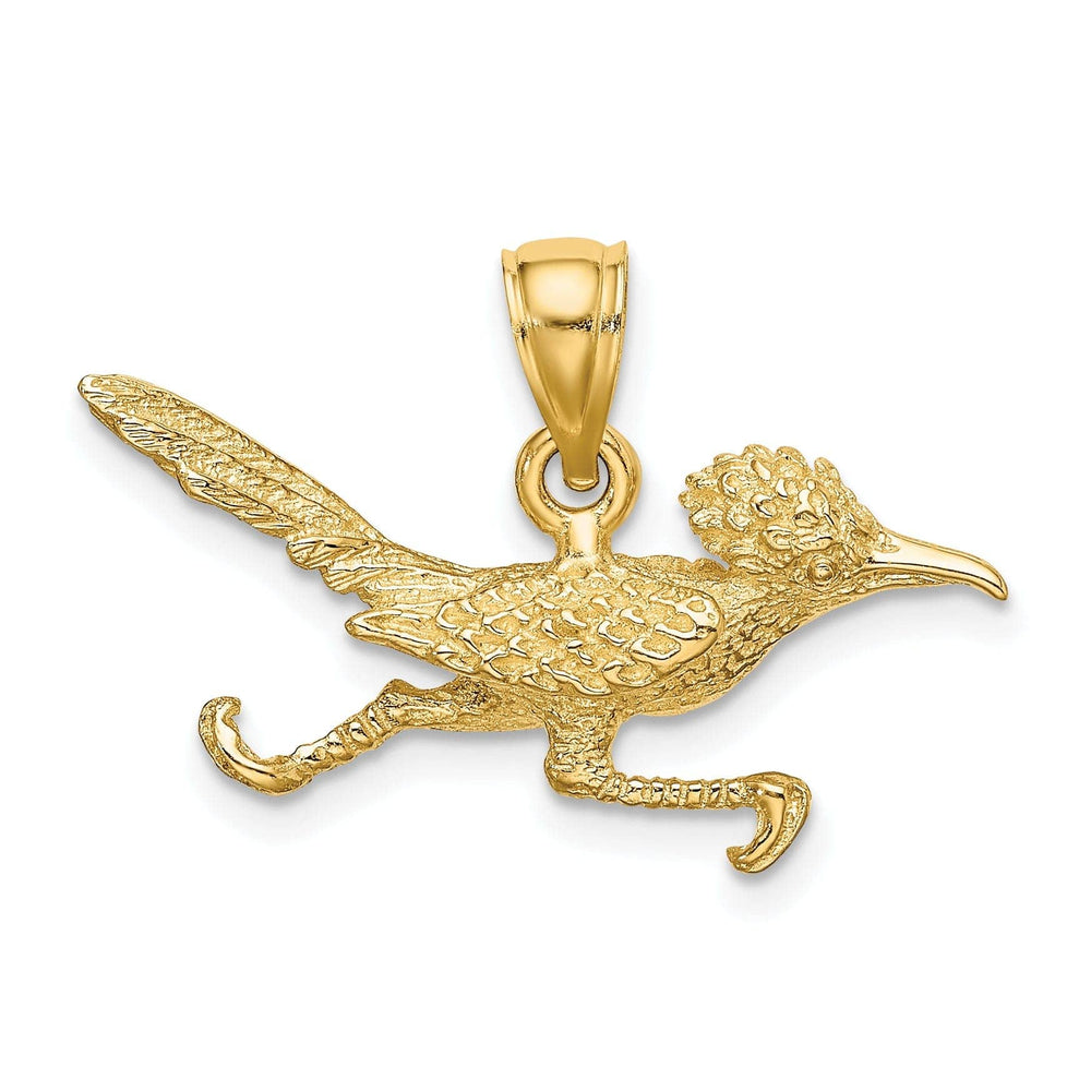 Lovely Rita's Pendants & Charms 14K Yellow Gold 3-D Polished Finish Road Runner Pendant