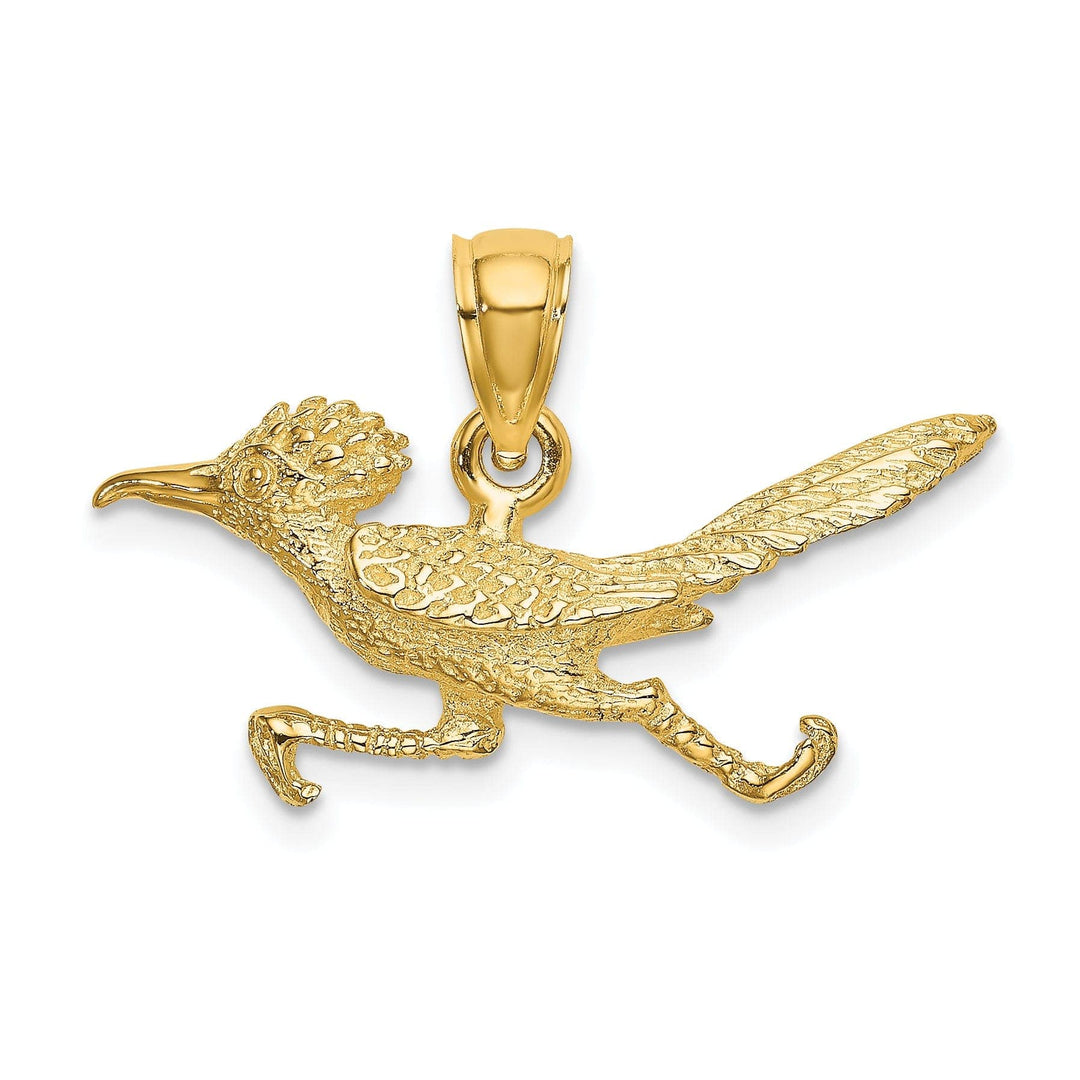 Lovely Rita's Pendants & Charms 14K Yellow Gold 3-D Polished Finish Road Runner Pendant