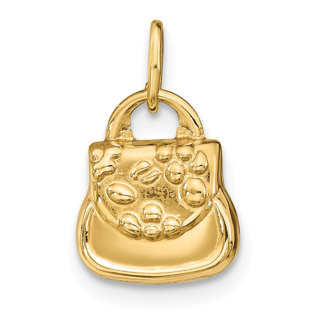 Lovely Rita's Pendants & Charms 14k Yellow Gold 3-D Purse Charm Pendant
