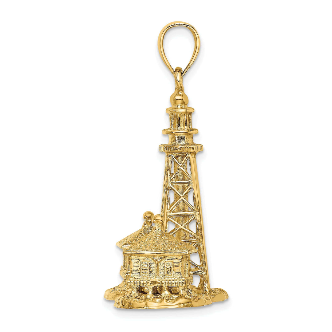 Lovely Rita's Pendants & Charms 14K Yellow Gold 3-D SANIBEL ISLAND Florida Lighthouse Pendant