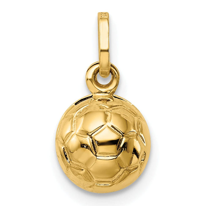Lovely Rita's Pendants & Charms 14k Yellow Gold 3-D Soccer Ball Charm Pendant