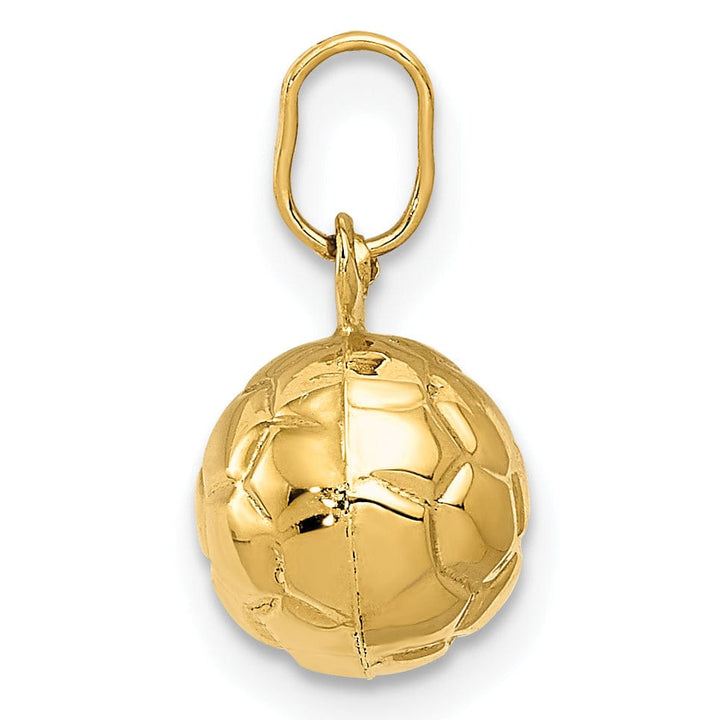 Lovely Rita's Pendants & Charms 14k Yellow Gold 3-D Soccer Ball Charm Pendant