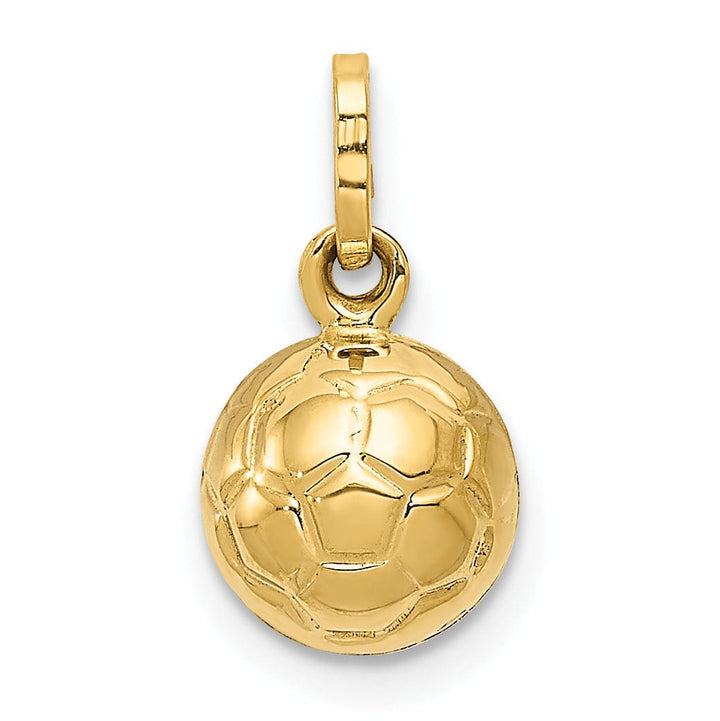 Lovely Rita's Pendants & Charms 14k Yellow Gold 3-D Soccer Ball Charm Pendant