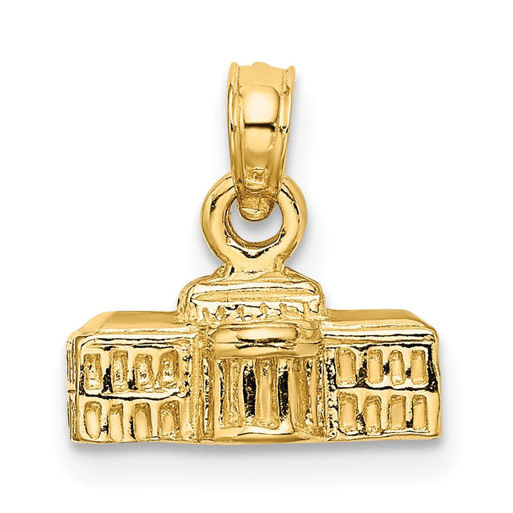 Lovely Rita's Pendants & Charms 14k Yellow Gold 3-D White House Pendant