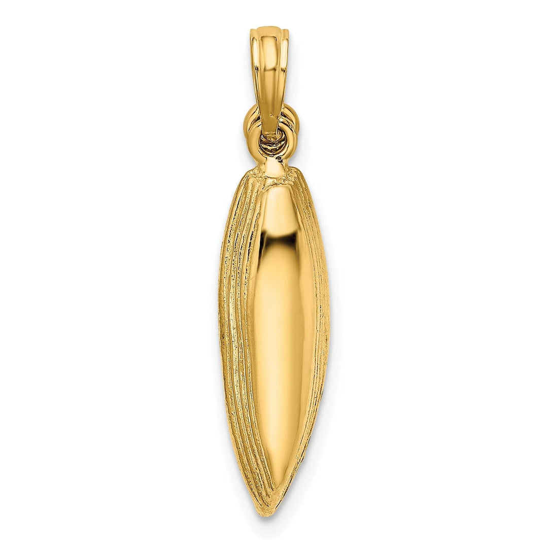 Lovely Rita's Pendants & Charms 14K Yellow Gold 3-Dimensional Boat Polish Finish With Dangling Oars Charm Pendant