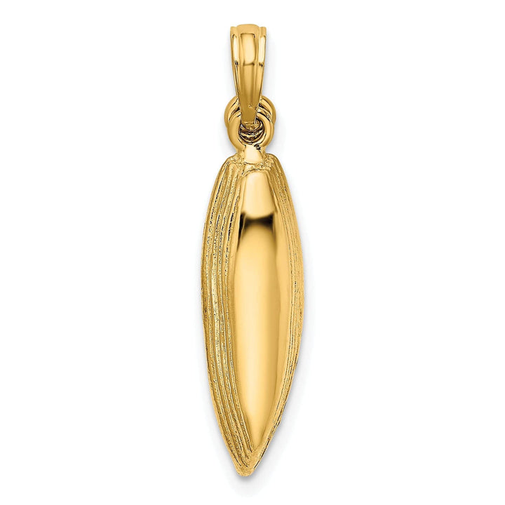 Lovely Rita's Pendants & Charms 14K Yellow Gold 3-Dimensional Boat Polish Finish With Dangling Oars Charm Pendant