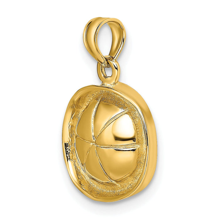 Lovely Rita's Pendants & Charms 14K Yellow Gold 3-Dimensional Polish Finish Sailor Hat Charm Pendant