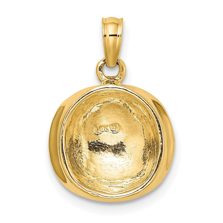 Lovely Rita's Pendants & Charms 14K Yellow Gold 3-Dimensional Polish Finish Sailor Hat Charm Pendant