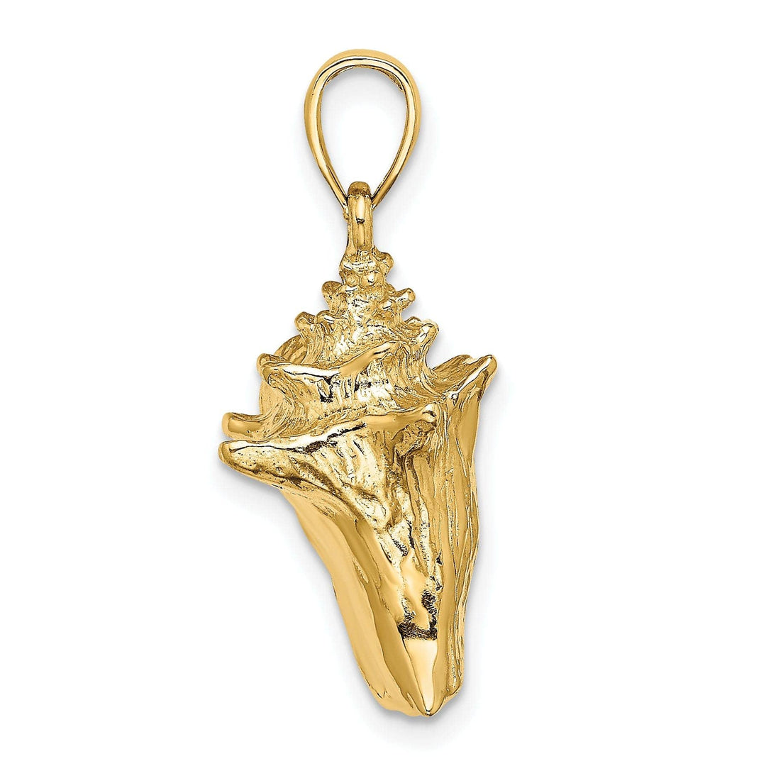 Lovely Rita's Pendants & Charms 14K Yellow Gold 3-Dimensional Polished Finish Conch Shell Charm Pendant
