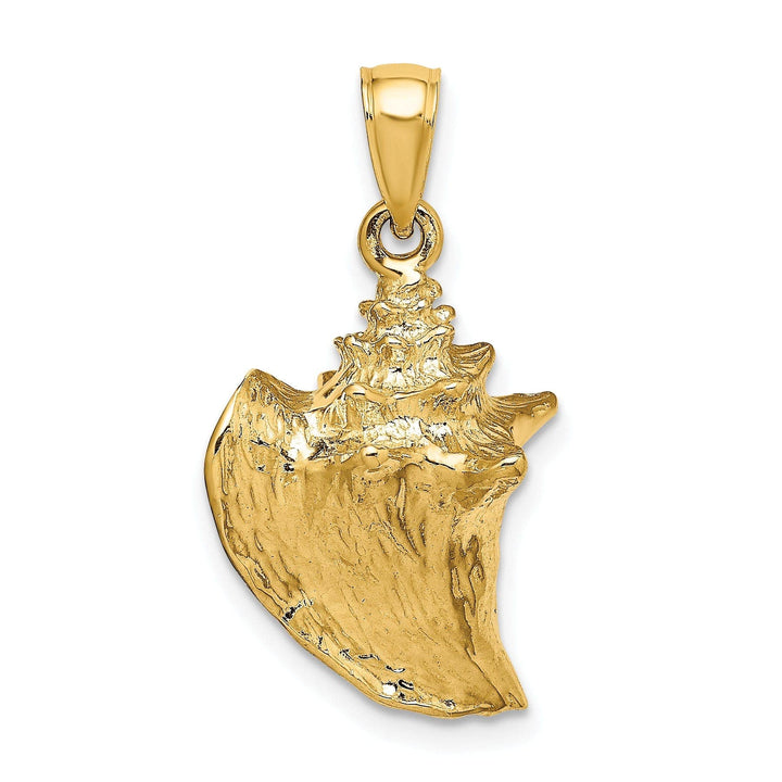 Lovely Rita's Pendants & Charms 14K Yellow Gold 3-Dimensional Polished Finish Conch Shell Charm Pendant
