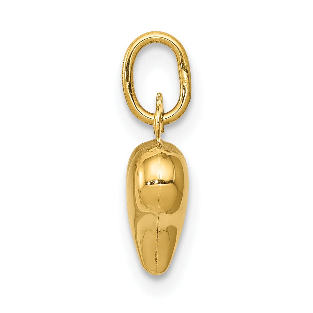 Lovely Rita's Pendants & Charms 14K Yellow Gold 3-Dimensional Polished Finish Hollow Puffed Heart Shape Charm Pendant