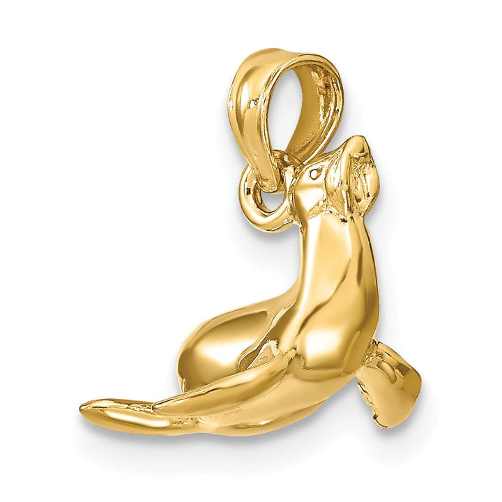Lovely Rita's Pendants & Charms 14K Yellow Gold 3-Dimensional Polished Finish Seal Charm Pendant