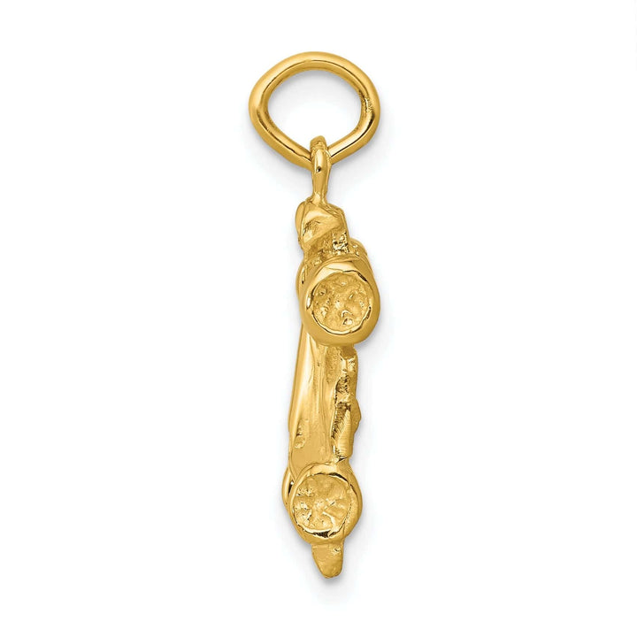 Lovely Rita's Pendants & Charms 14k Yellow Gold 3-Dimensional Race Car Charm
