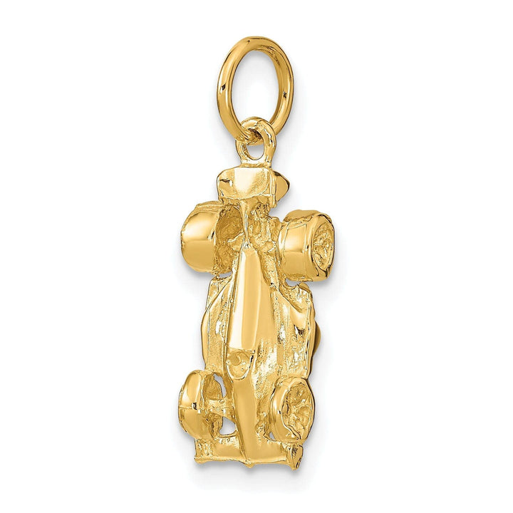 Lovely Rita's Pendants & Charms 14k Yellow Gold 3-Dimensional Race Car Charm
