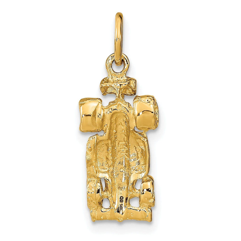 Lovely Rita's Pendants & Charms 14k Yellow Gold 3-Dimensional Race Car Charm