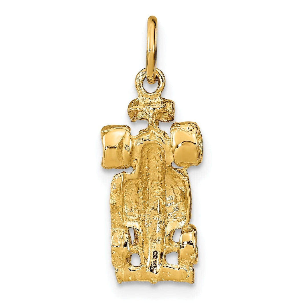 Lovely Rita's Pendants & Charms 14k Yellow Gold 3-Dimensional Race Car Charm