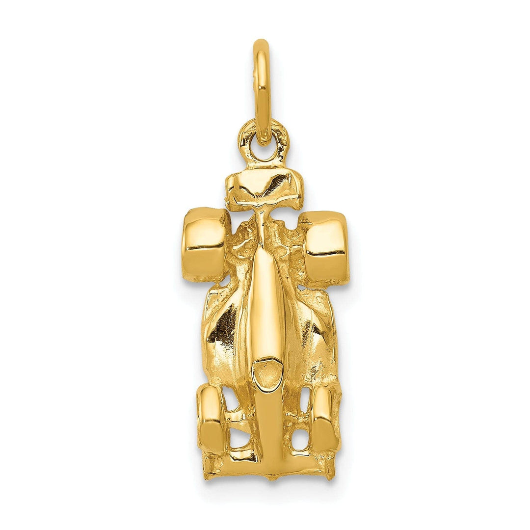 Lovely Rita's Pendants & Charms 14k Yellow Gold 3-Dimensional Race Car Charm