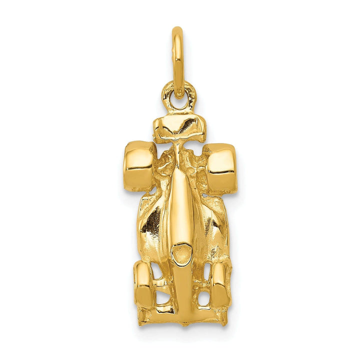 Lovely Rita's Pendants & Charms 14k Yellow Gold 3-Dimensional Race Car Charm