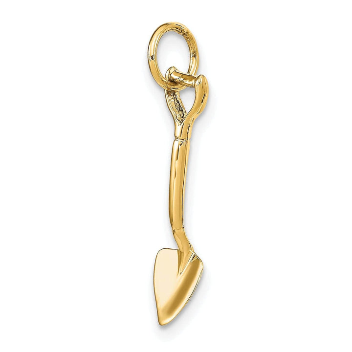Lovely Rita's Pendants & Charms 14k Yellow Gold 3-Dimensional Shovel Pendant