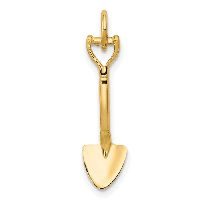 Lovely Rita's Pendants & Charms 14k Yellow Gold 3-Dimensional Shovel Pendant