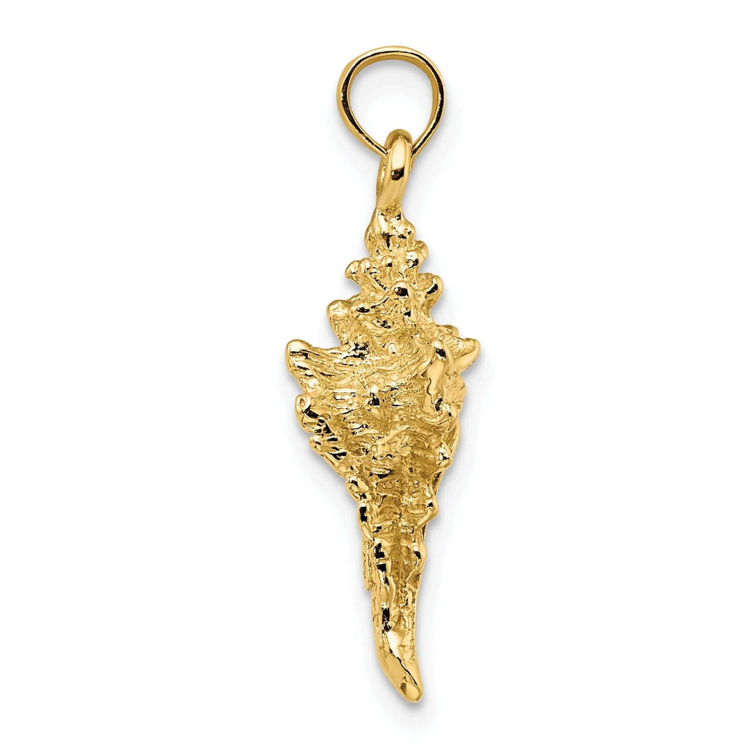 Lovely Rita's Pendants & Charms 14K Yellow Gold  3-Dimensional Texture Polished Finish Conch Shell Charm Pendant