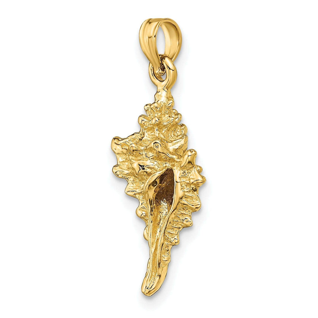 Lovely Rita's Pendants & Charms 14K Yellow Gold  3-Dimensional Texture Polished Finish Conch Shell Charm Pendant