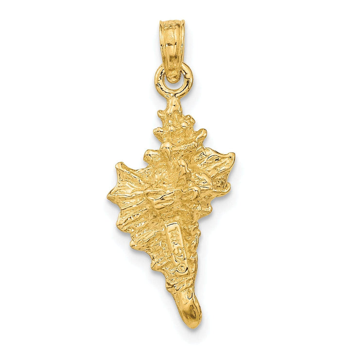 Lovely Rita's Pendants & Charms 14K Yellow Gold  3-Dimensional Texture Polished Finish Conch Shell Charm Pendant