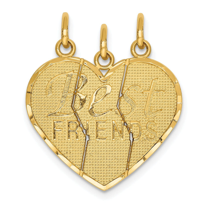 Lovely Rita's Pendants & Charms 14k Yellow Gold 3 piece Breakapart Friend Charm