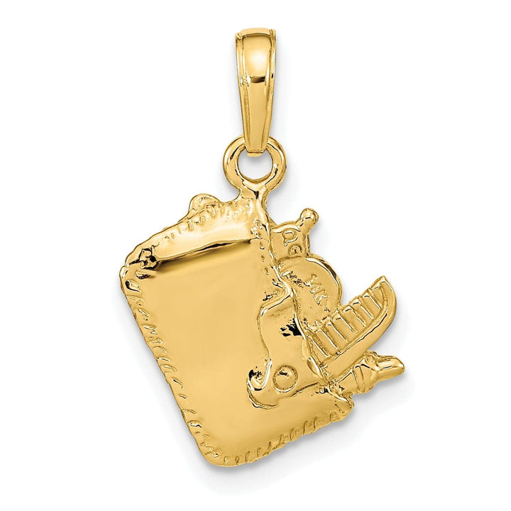 Lovely Rita's Pendants & Charms 14k Yellow Gold 3D Cosmetic Pouch Charm Pendant