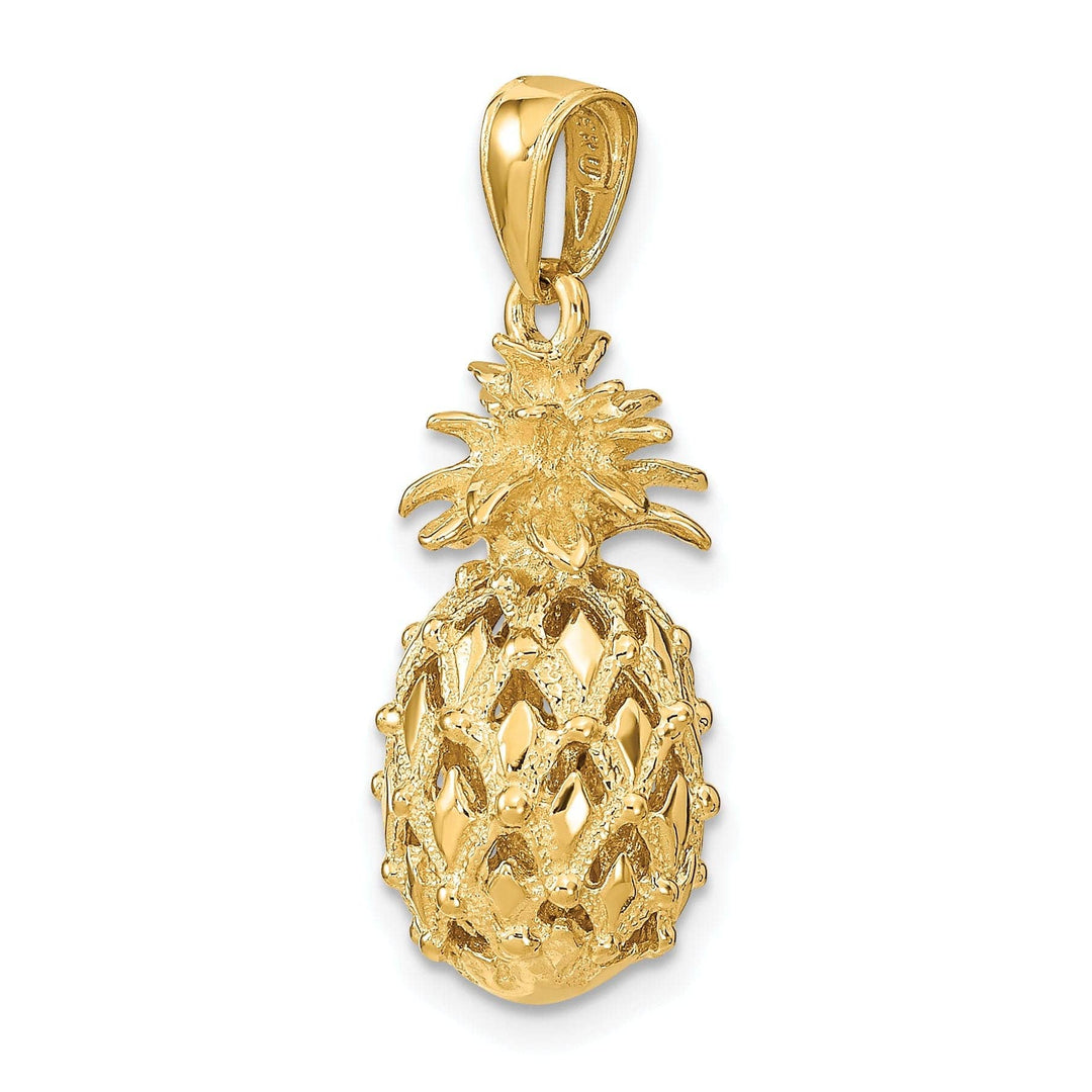 Lovely Rita's Pendants & Charms 14k Yellow Gold 3D Cut Out Pineapple Pendant