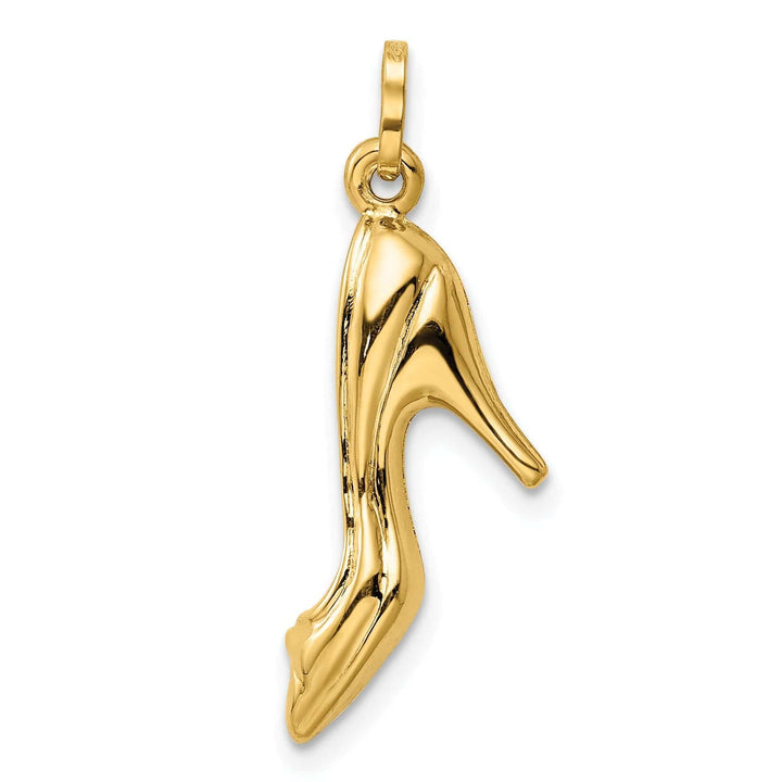 Lovely Rita's Pendants & Charms 14k Yellow Gold 3D High Heel Shoe Charm Pendant