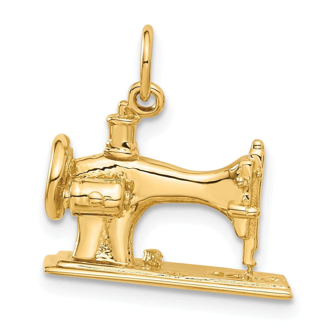 Lovely Rita's Pendants & Charms 14k Yellow Gold 3D Sewing Machine Charm Pendant