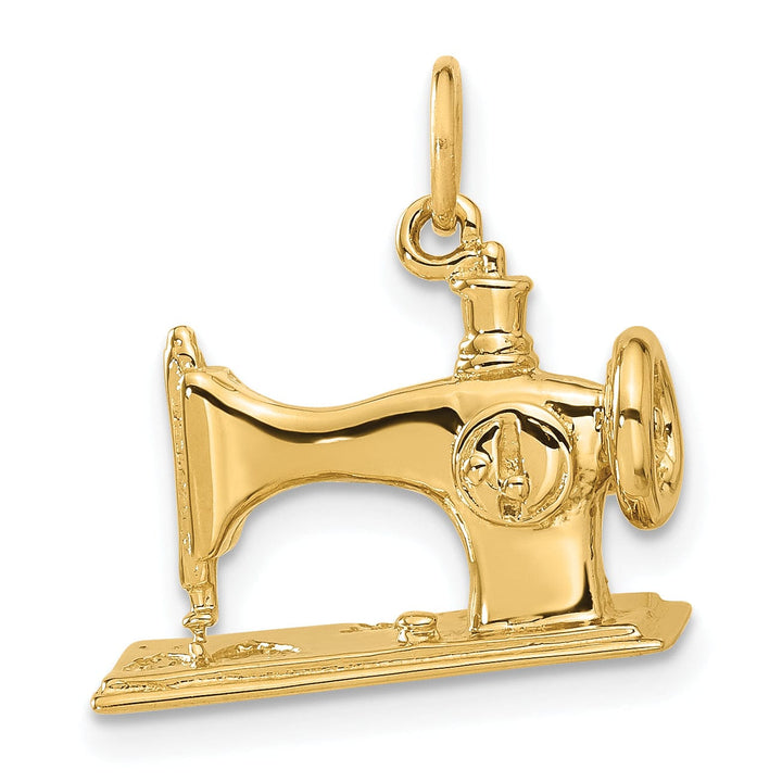 Lovely Rita's Pendants & Charms 14k Yellow Gold 3D Sewing Machine Charm Pendant