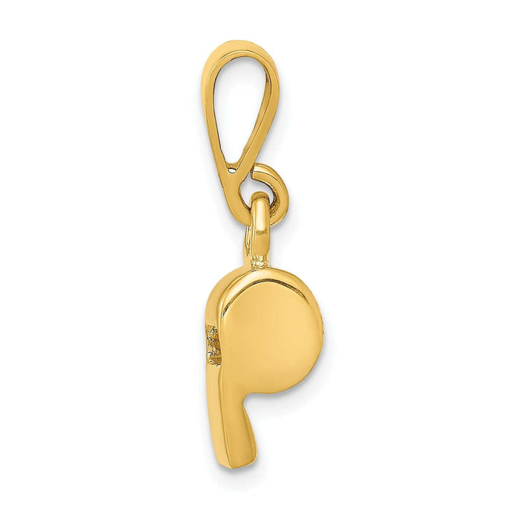 Lovely Rita's Pendants & Charms 14k Yellow Gold 3D Sports Whistle Charm Pendant