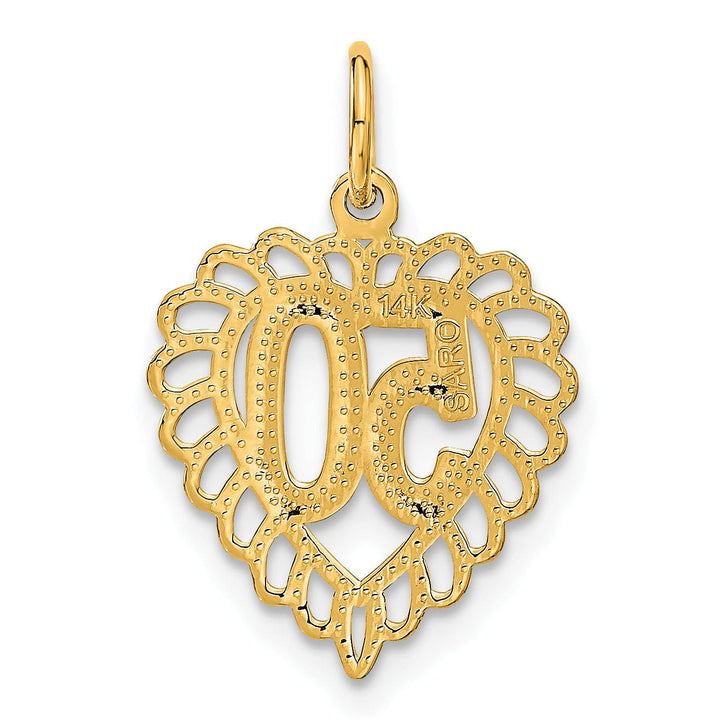 Lovely Rita's Pendants & Charms 14k Yellow Gold 50 in Heart Charm Pendant
