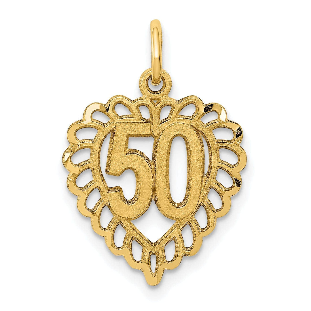 Lovely Rita's Pendants & Charms 14k Yellow Gold 50 in Heart Charm Pendant