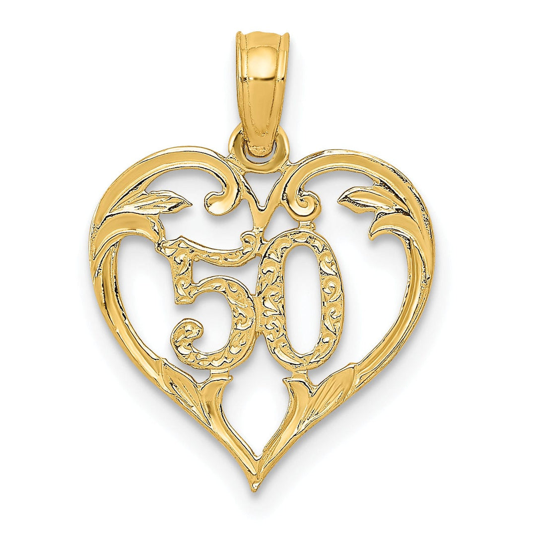 Lovely Rita's Pendants & Charms 14k Yellow Gold 50 in Heart Cut-out Pendant