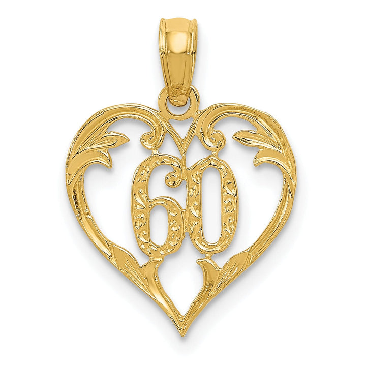 Lovely Rita's Pendants & Charms 14k Yellow Gold 60 Heart Charm Pendant