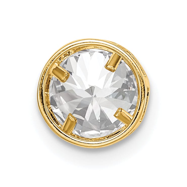 Lovely Rita's Pendants & Charms 14k Yellow Gold 6MM C.Z Polished Bezel Pendant