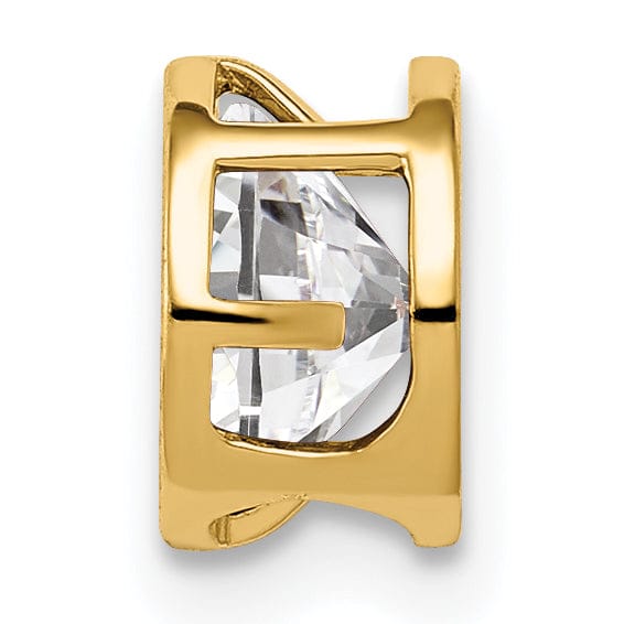 Lovely Rita's Pendants & Charms 14k Yellow Gold 6MM C.Z Polished Bezel Pendant