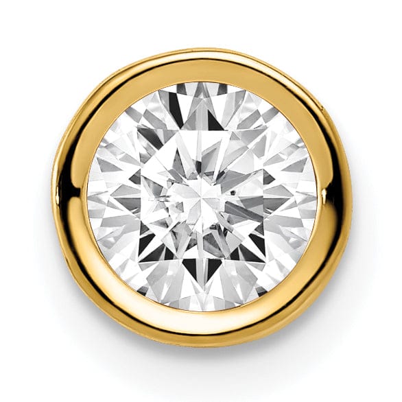 Lovely Rita's Pendants & Charms 14k Yellow Gold 6MM C.Z Polished Bezel Pendant