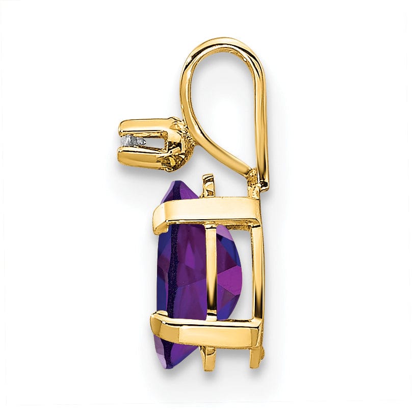 Lovely Rita's Pendants & Charms 14k Yellow Gold Amethyst Birthstone Pendant