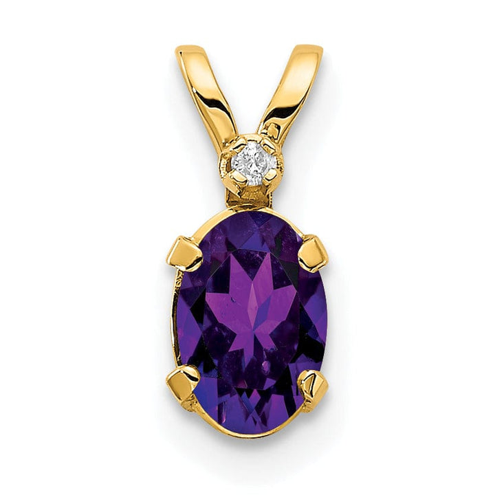 Lovely Rita's Pendants & Charms 14k Yellow Gold Amethyst Birthstone Pendant