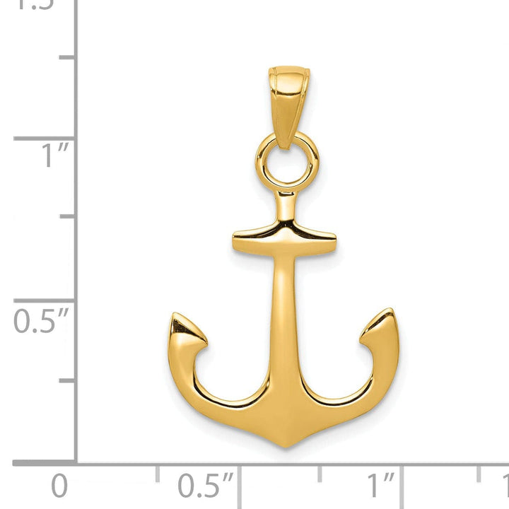 Lovely Rita's Pendants & Charms 14k Yellow Gold Anchor Pendant