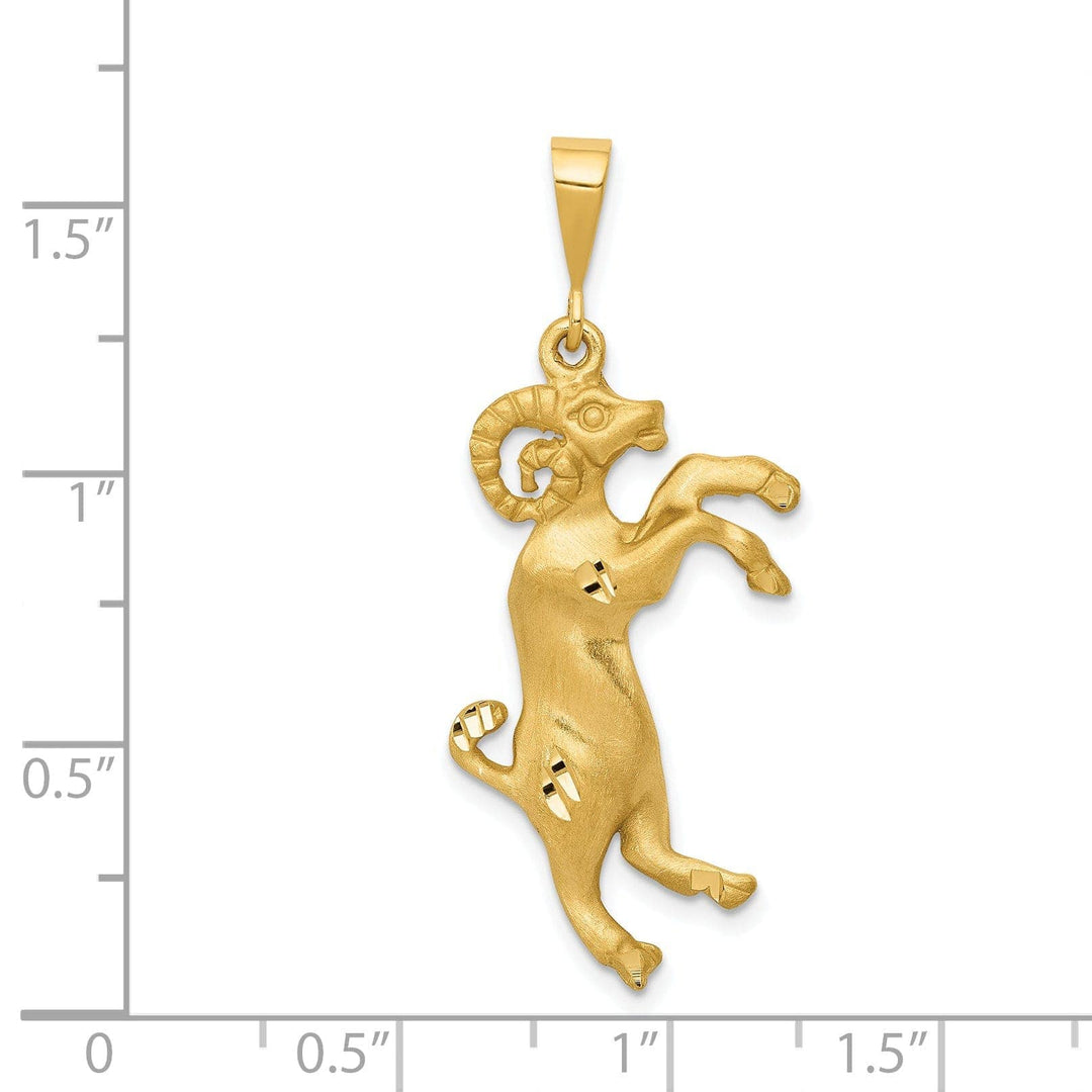 Lovely Rita's Pendants & Charms 14k Yellow Gold Aries Zodiac Charm Pendant