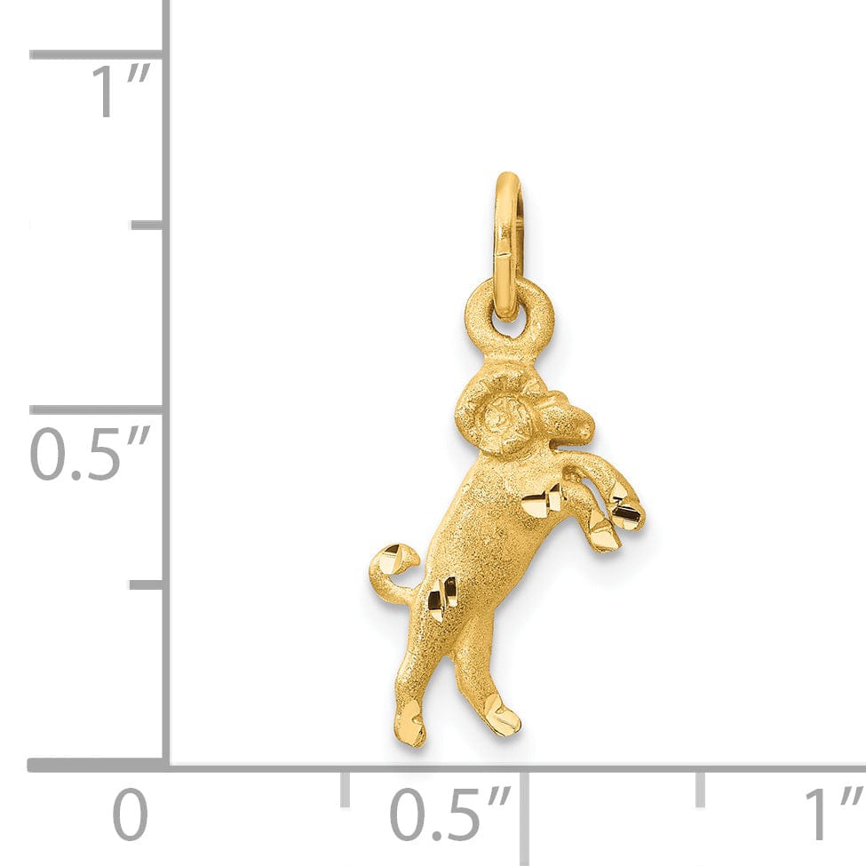 Lovely Rita's Pendants & Charms 14k Yellow Gold Aries Zodiac Charm Pendant